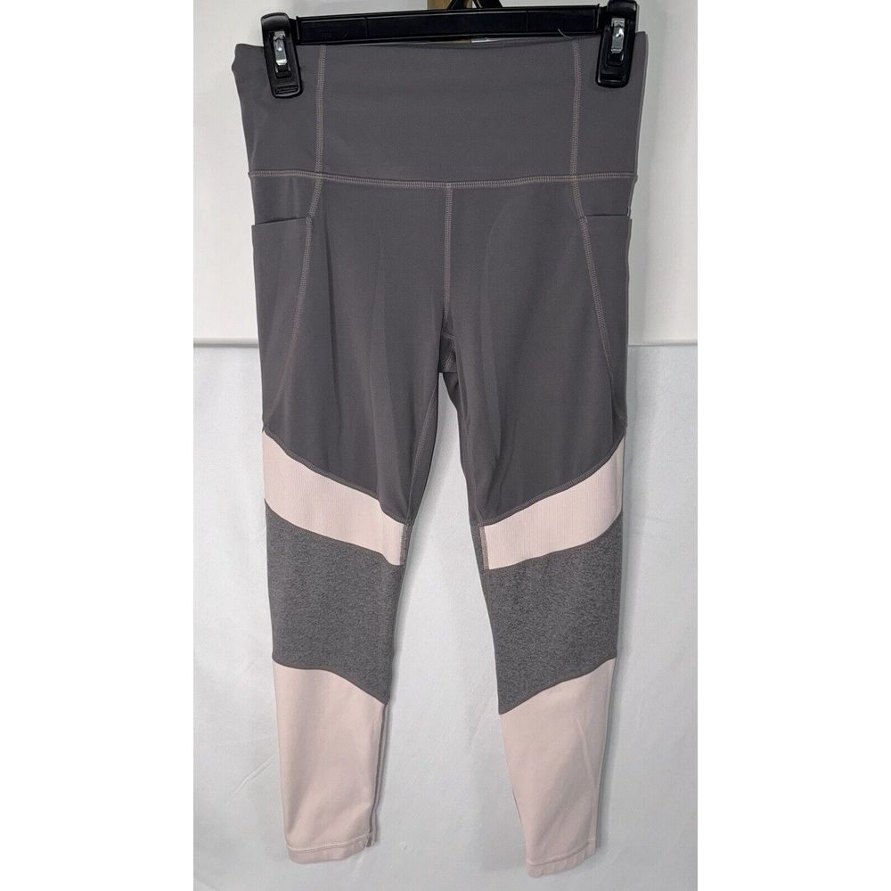 Lot of 2 - Athleta Womens Small Gray & Floral Stretch Leggings 7/8ths - Picture 9 of 11
